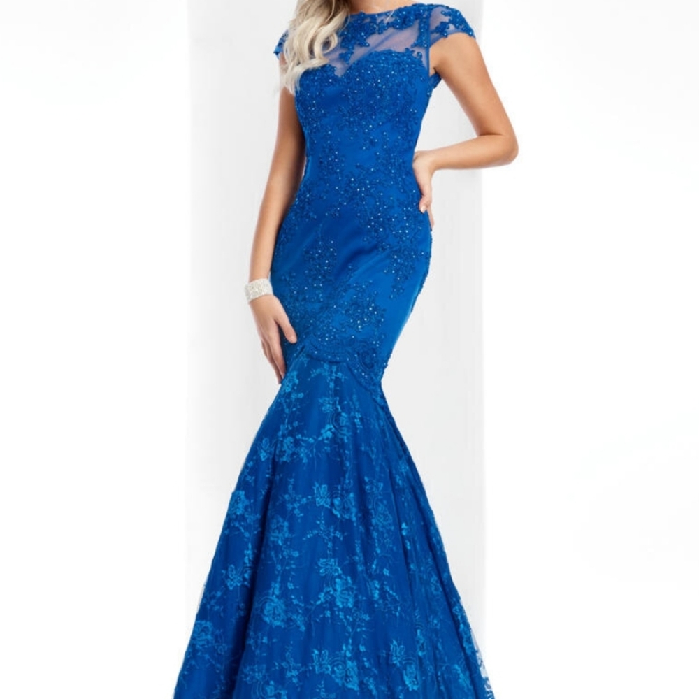 Clarisse 3065 Mermaid Style Backless Royal Blue Formal (Prom or Ball) Gown